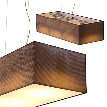 Modern Square Pendant Light 3D model image 1 