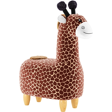 Aguayo Brown Giraffe Animal Ottoman