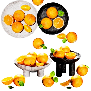 Minimalist Orange Plate Artistry 3D model image 1 