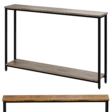 Industrial Metal Console Table Kearria 3D model image 1 