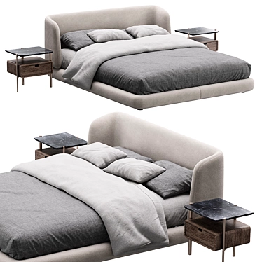 Sleek Modern Virgin Sofa Design 3D model image 1 