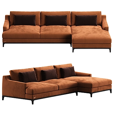 REY Sofaclub Modern Corner Sofa 3D model image 1 