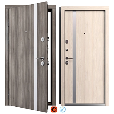 Steelguard AV-1 Metal Entry Door 3D model image 1 