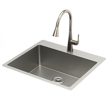 Elkay Crosstown Stainless Steel Sink 3D model image 1 