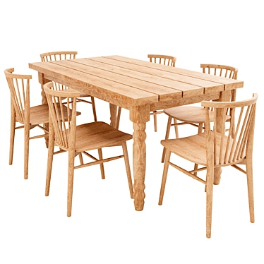 Modern Dining Table Set 181 3D model image 1 