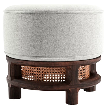 Modern Upholstered George Stool 3D model image 1 