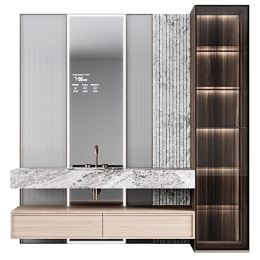 Adjustable Bathroom Vanity Console 3D model image 1 