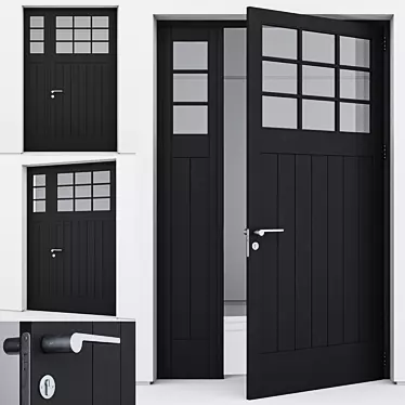 Modern Aluminium Door Design 3D model image 1 