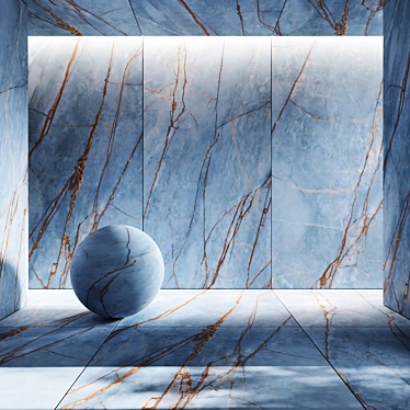 Azure Ceramic Granite Tiles 6mm 3D model image 1 