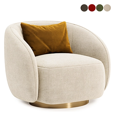 Colorful Swivel Armchair Collection! 3D model image 1 