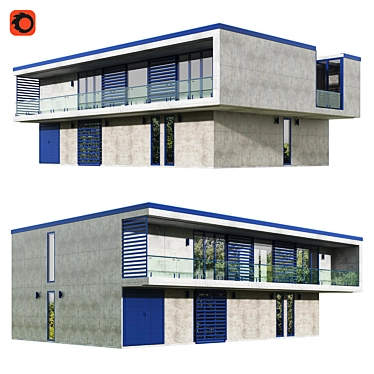 Modern Style Villa 3DsMax Corona 3D model image 1 