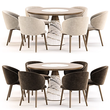 Modern Dining Set Collection 65 3D model image 1 