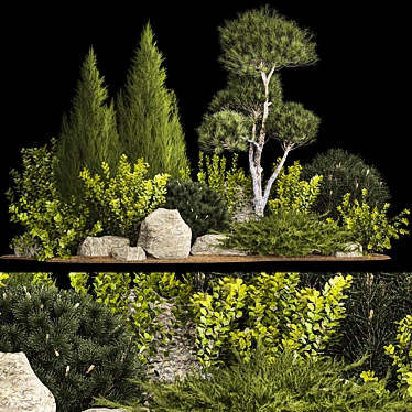 Alpine Garden Plant Collection 3D model image 1 