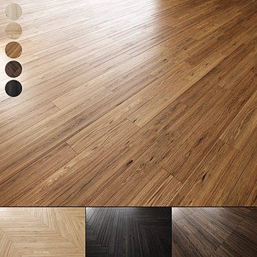 Premium Oak Parquet Floor 003 3D model image 1 