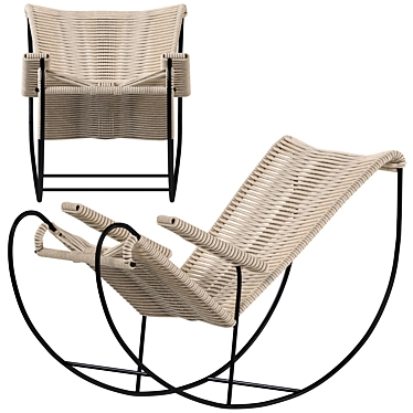 Acapulco Rocker Outdoor Lounge Chair 3D model image 1 