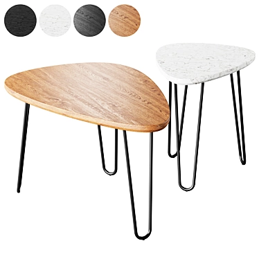 Modern Nesting Coffee Tables duo 3D model image 1 