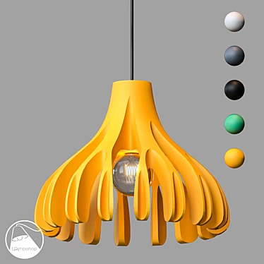 Stylish Pendant Bar Light Fixture 3D model image 1 