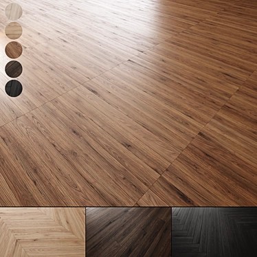 Oak Wooden Parquet Collection 3D model image 1 