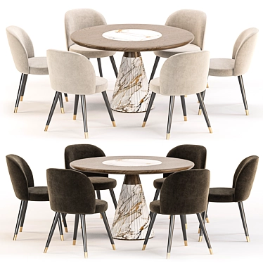 Modern Dining Set Collection | 3D Models 3D model image 1 