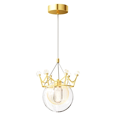 Title: Gypsophila Crown Pendant Lamp 3D model image 1 