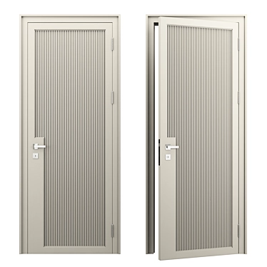 Modern Tower Door 3D model image 1 