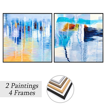 Artwork Set with Frame Options 3D model image 1 