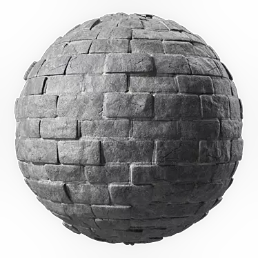 Seamless Stone Wall Materials Kit 3D model image 1 