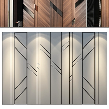  Wall Panels Set 183 3D model image 1 