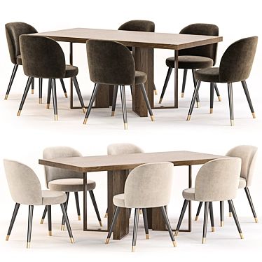 Modern Dining Set Furniture Collection 3D model image 1 