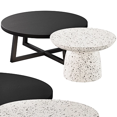 Modern Coffee Table Set Urban & Terrazzo 3D model image 1 