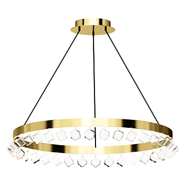 Crystal Loop Chandelier 3D model image 1 