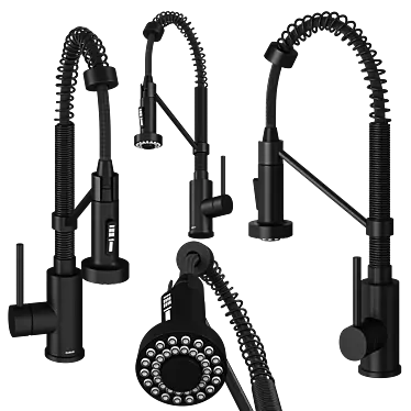 Kraus Matte Black Kitchen Faucet 3D model image 1 