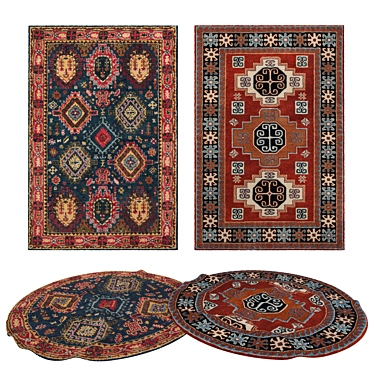 Variety of Dynamic 3D Rugs 3D model image 1 