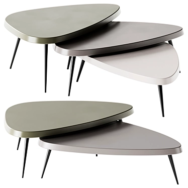 Mexique Outdoor Tables Set 3D model image 1 