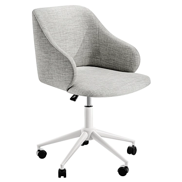 Ergonomic Grey Desk Chair 3D model image 1 