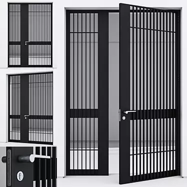 Corona Aluminium Door 176 Render 3D model image 1 