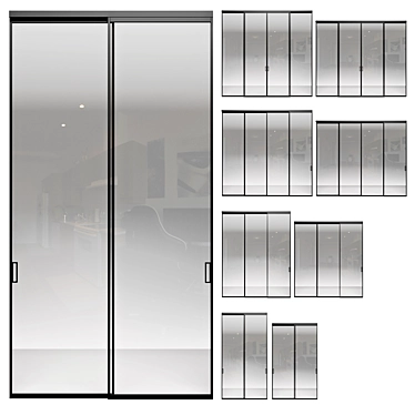 Aluminum Formato Partitions: Height Options 3D model image 1 