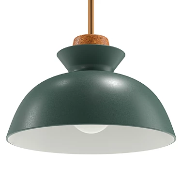 Modern Dome Pendant Light - Industrial 3D model image 1 