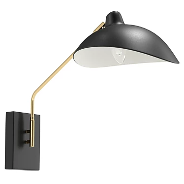 Swing Arm Sconce with UVs 3D model image 1 