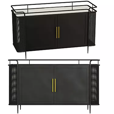 Kare Design Fence Sideboard 3D model image 1 