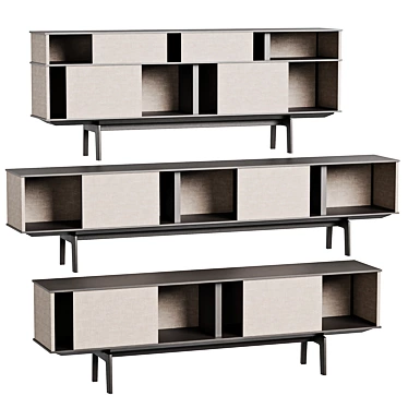 Elegant Lloyd Tex Storage Cabinets 3D model image 1 