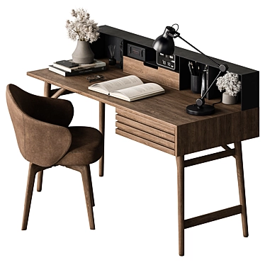 Modern Writing Desk - Office Furniture 3D model image 1 