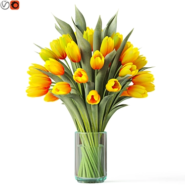 Elegant Floral Bouquet Model 3D model image 1 