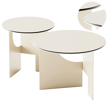 Mondrian Coffee Tables Set 3D model image 1 