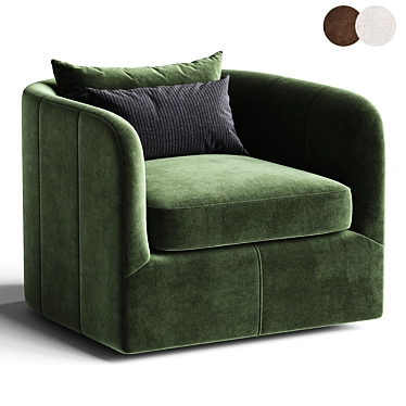 Modern Swivel Chair with Corona 3D model image 1 