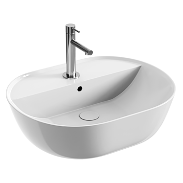 VitrA Geo White Washbasin 3D model image 1 