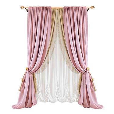 Polyester Curtains: 249234 - 264357 3D model image 1 