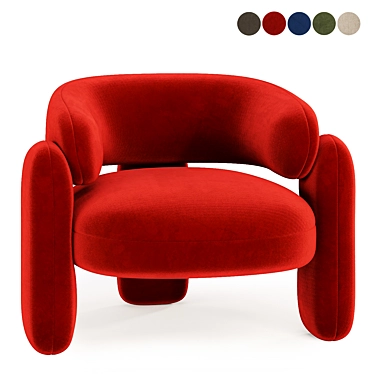 Elegant Embrace Armchair Collection 3D model image 1 