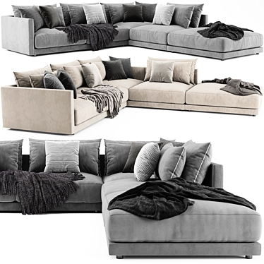 Modern Poliform Bristol Sofa Set 3D model image 1 