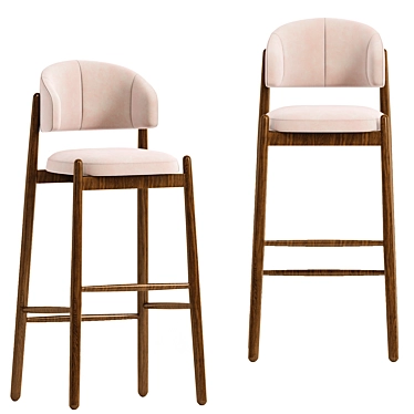 Family Look Bar Stool Cream 3D model image 1 